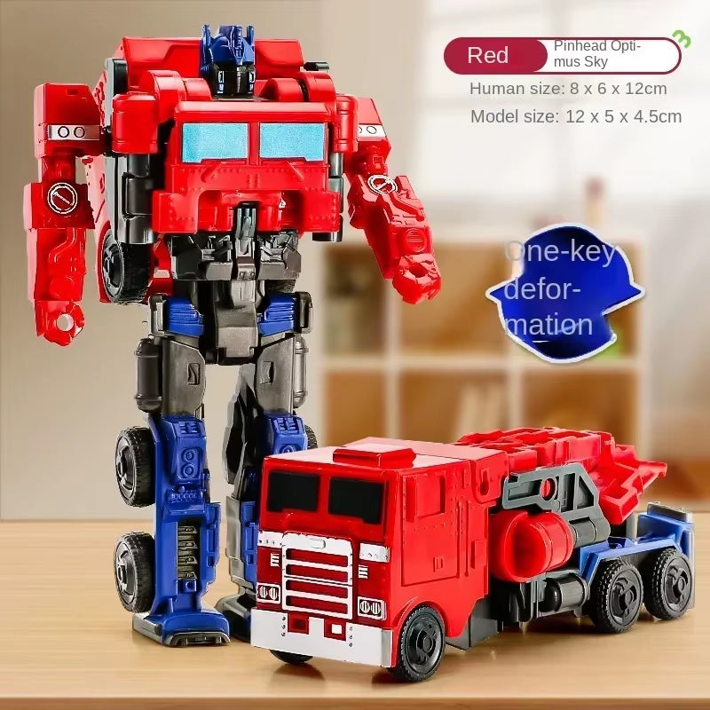 Transformation Car Anime Robot Model One Step Deformation Robot Toy Kid Puzzle Toy Deformation Car Action Figure Model