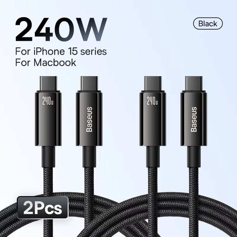 240W USB - C Fast Charging Cable - 6ft - Solily