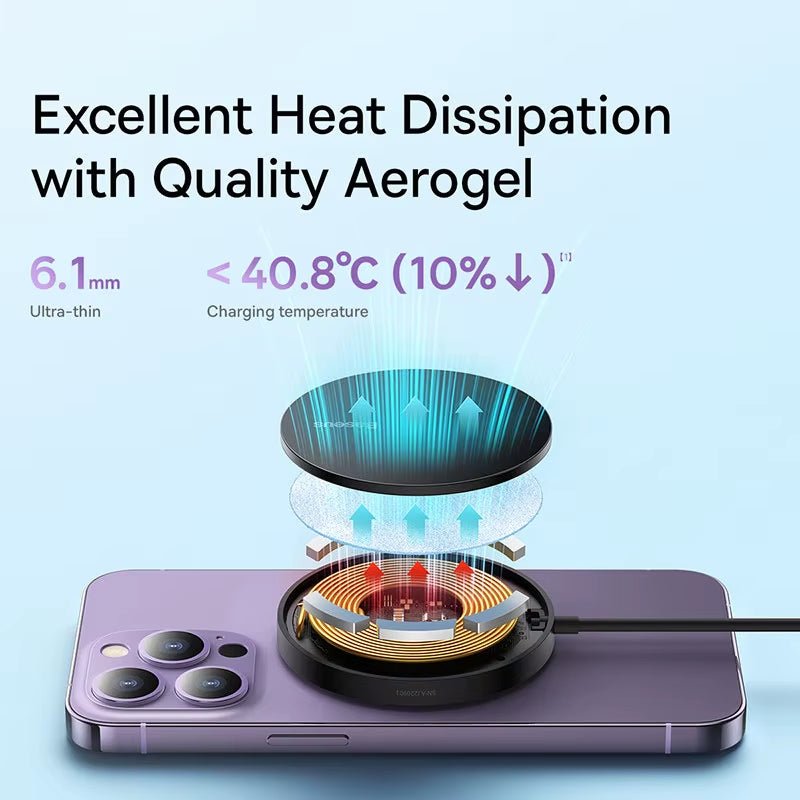 Baseus 15W Magnetic Wireless Charger - Solily