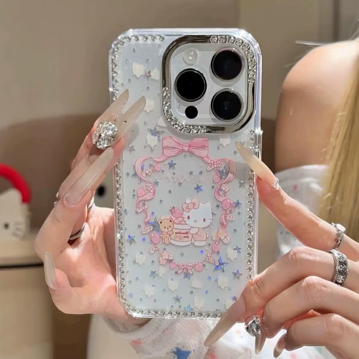 Luxury Rhinestone Transparent Shiny Phone Case,For Iphone 17 Pro/17 Pro Max Soft Shock-Proof Anti-Fall Full Coverage Phone Case