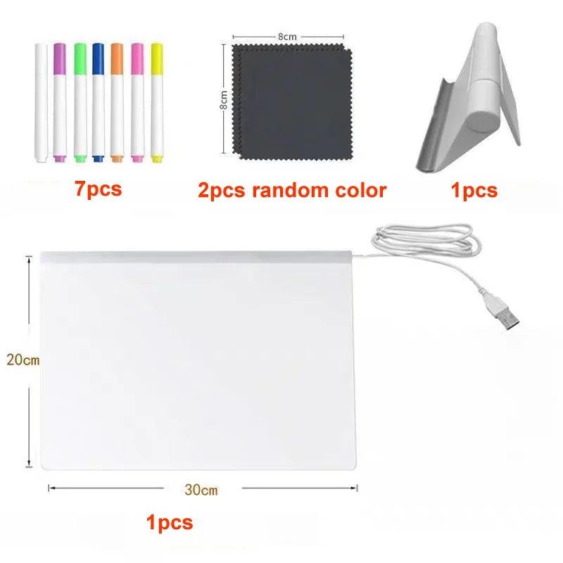 LED Message Board with 7 Colorful Pens - Solily