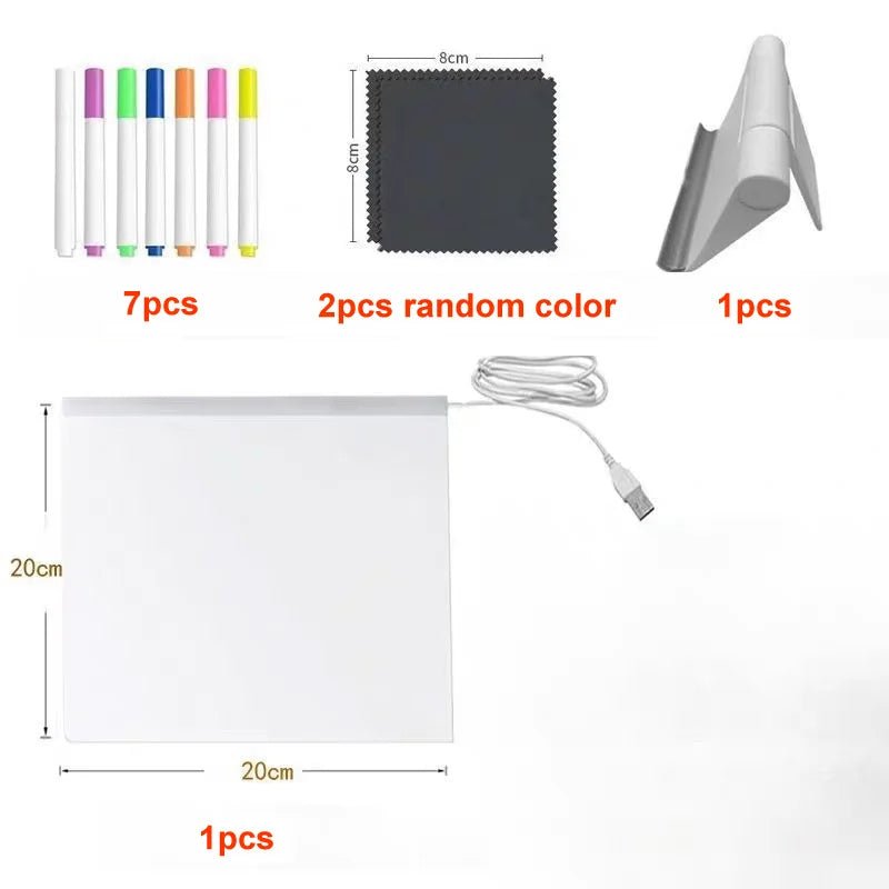 LED Message Board with 7 Colorful Pens - Solily