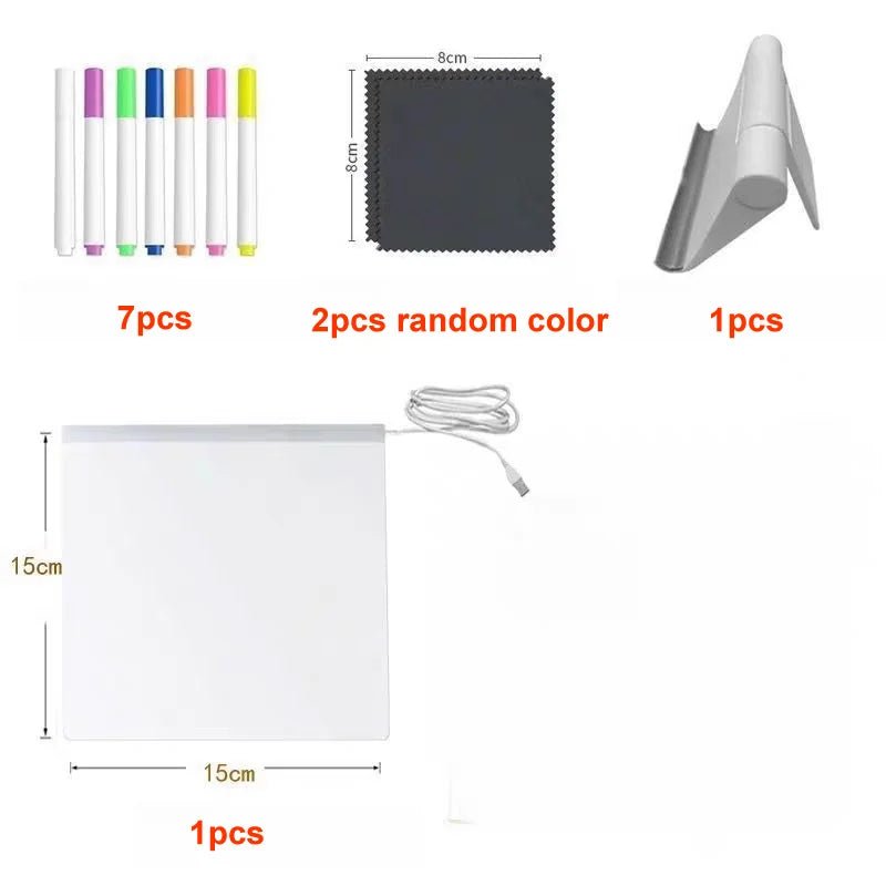 LED Message Board with 7 Colorful Pens - Solily