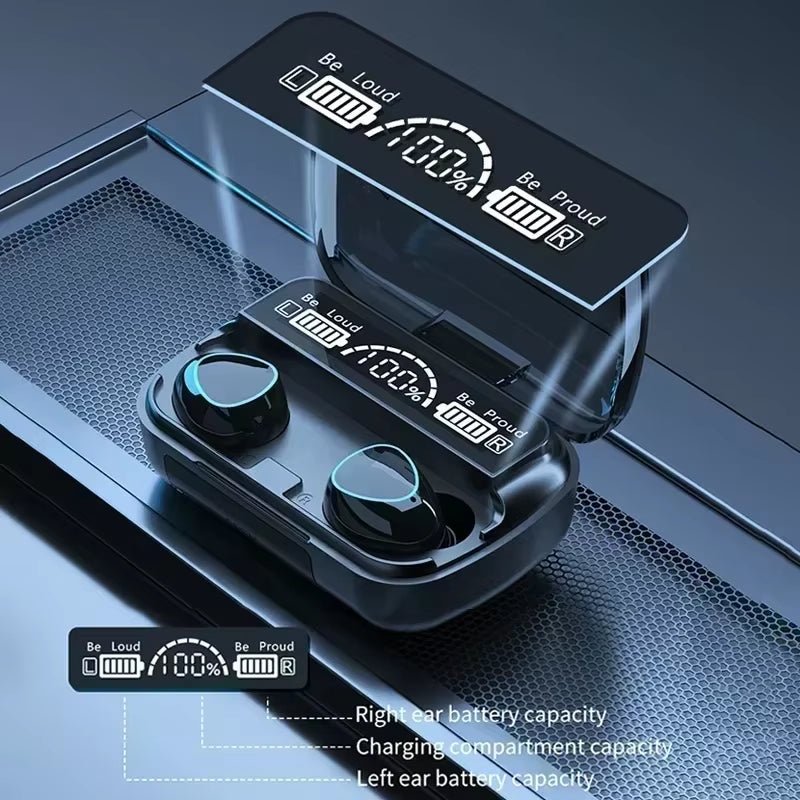 M10 Wireless Bluetooth Earbuds with LED Display - Solily
