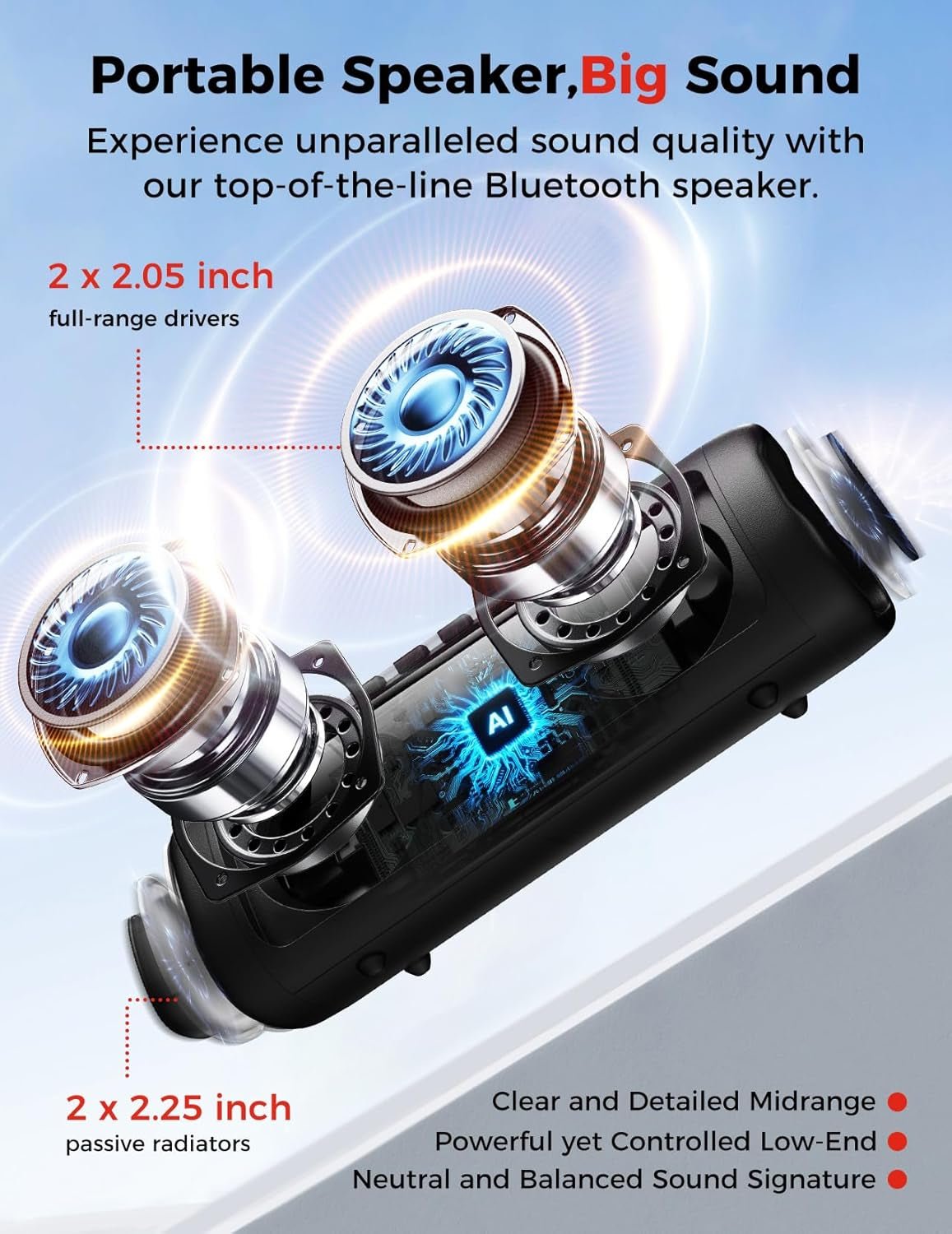 Portable Bluetooth Speaker - IPX5 Waterproof - Solily