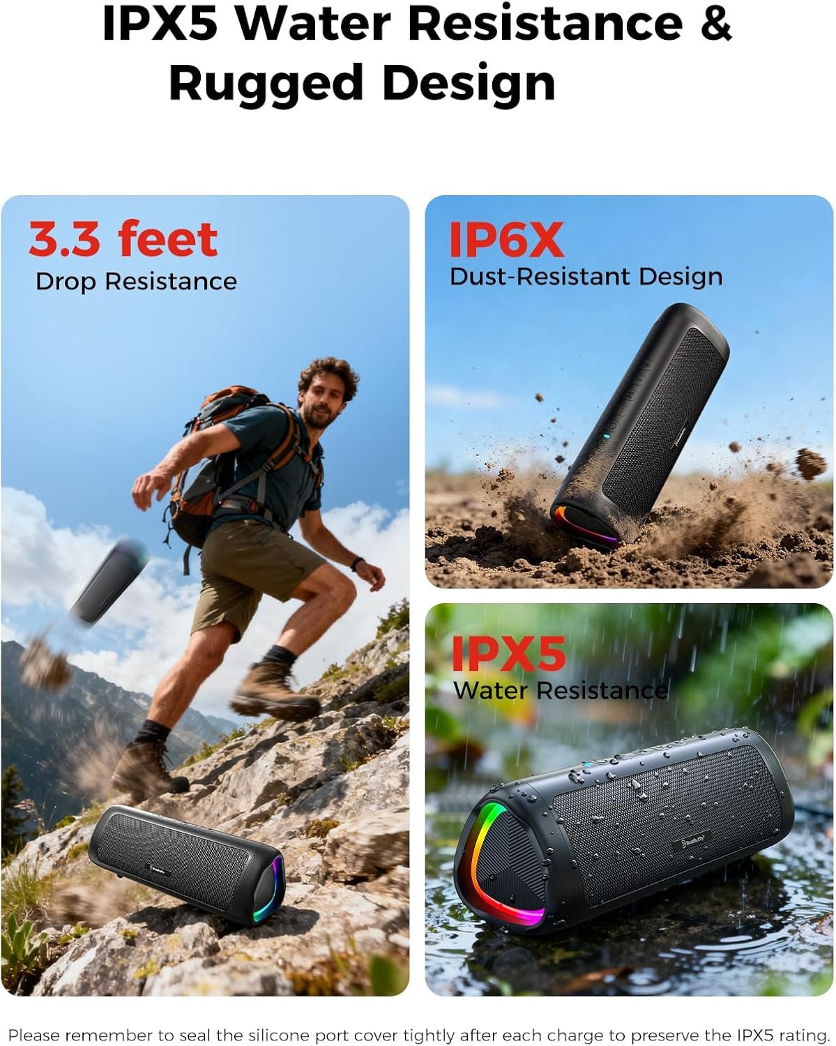Portable Bluetooth Speaker - IPX5 Waterproof - Solily