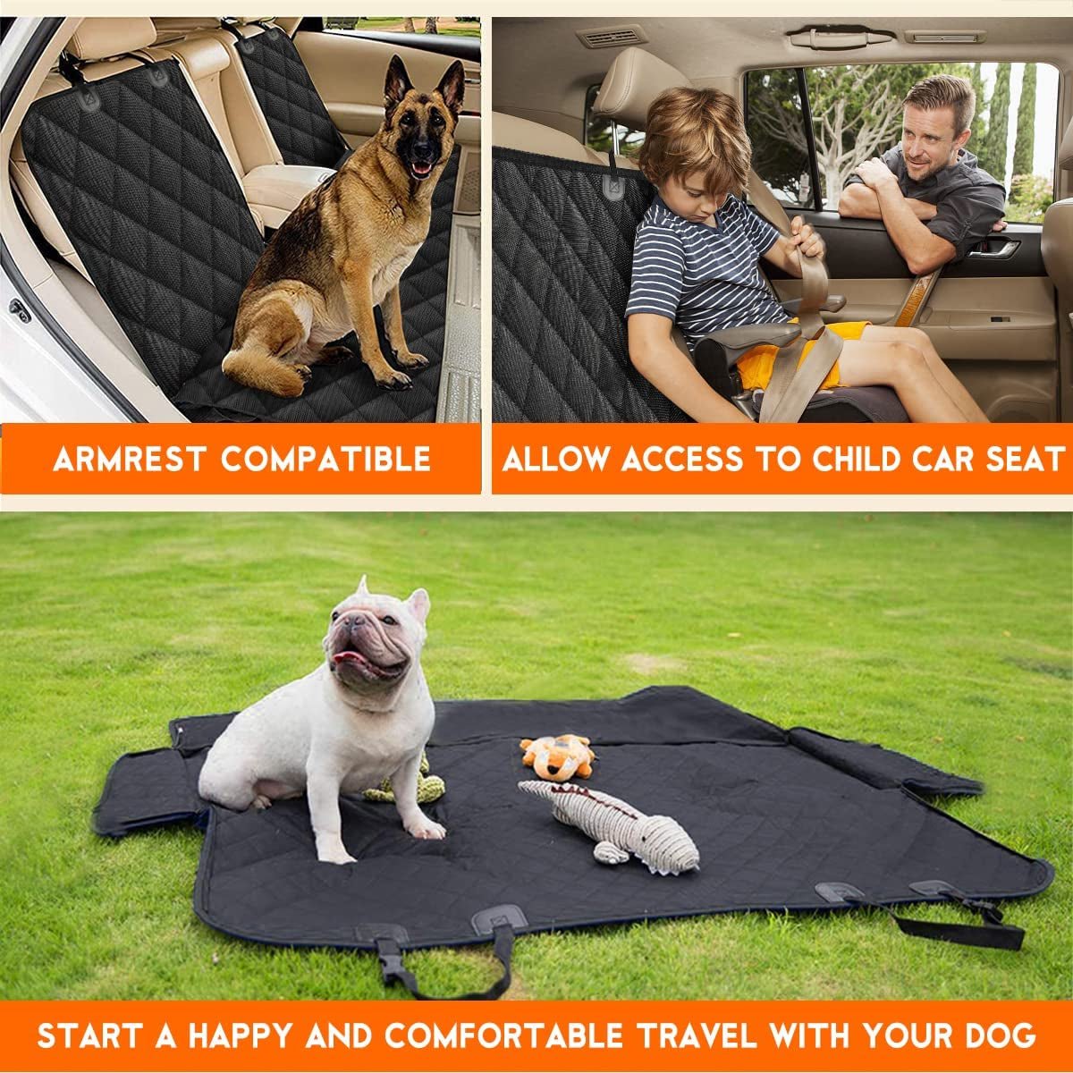 Waterproof Dog Car Seat Cover - Non - Slip Design - Solily