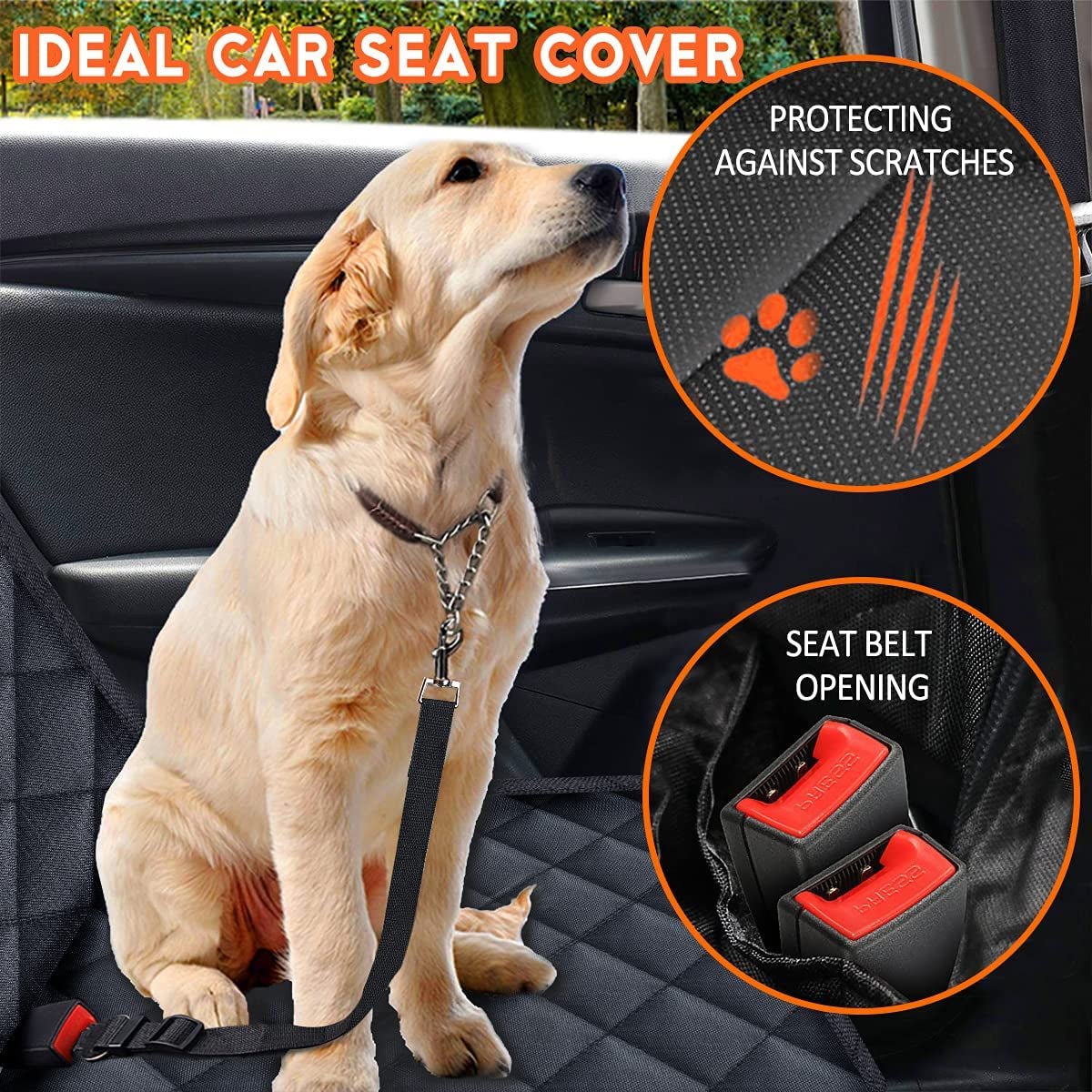 Waterproof Dog Car Seat Cover - Non - Slip Design - Solily